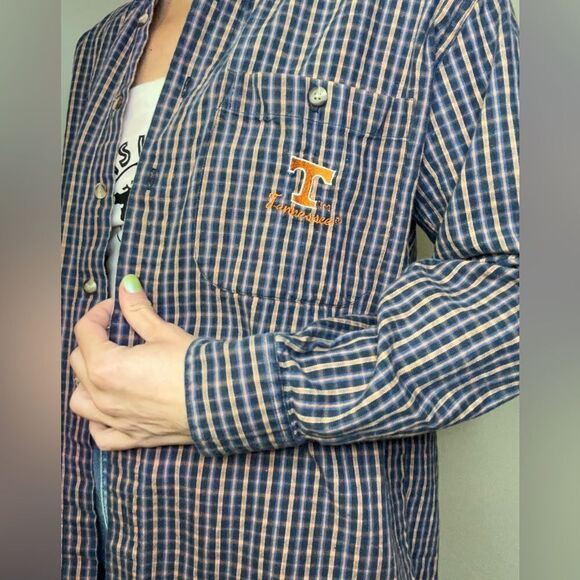 Tennessee Ox Sport Cotton Volunteers Embroidered Button Up Vintage Flannel - Picture 5 of 10